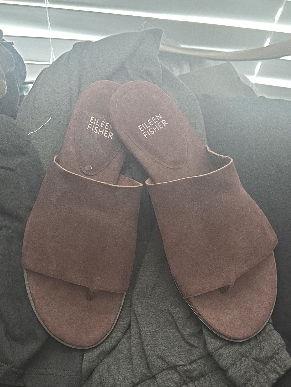 Eileen Fisher Mere Thong Sandals Vero Cuoio Leather